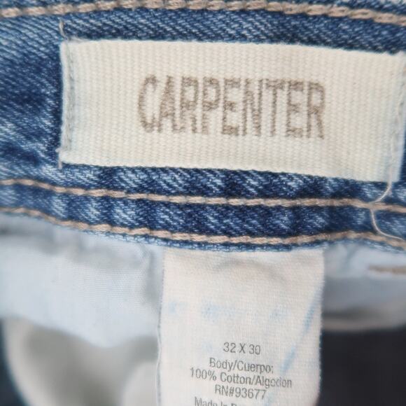 Vintage 90s Arizona Jeans Co Carpenter Blue Denim Baggy Jeans Mens 32x30 - Picture 4 of 7